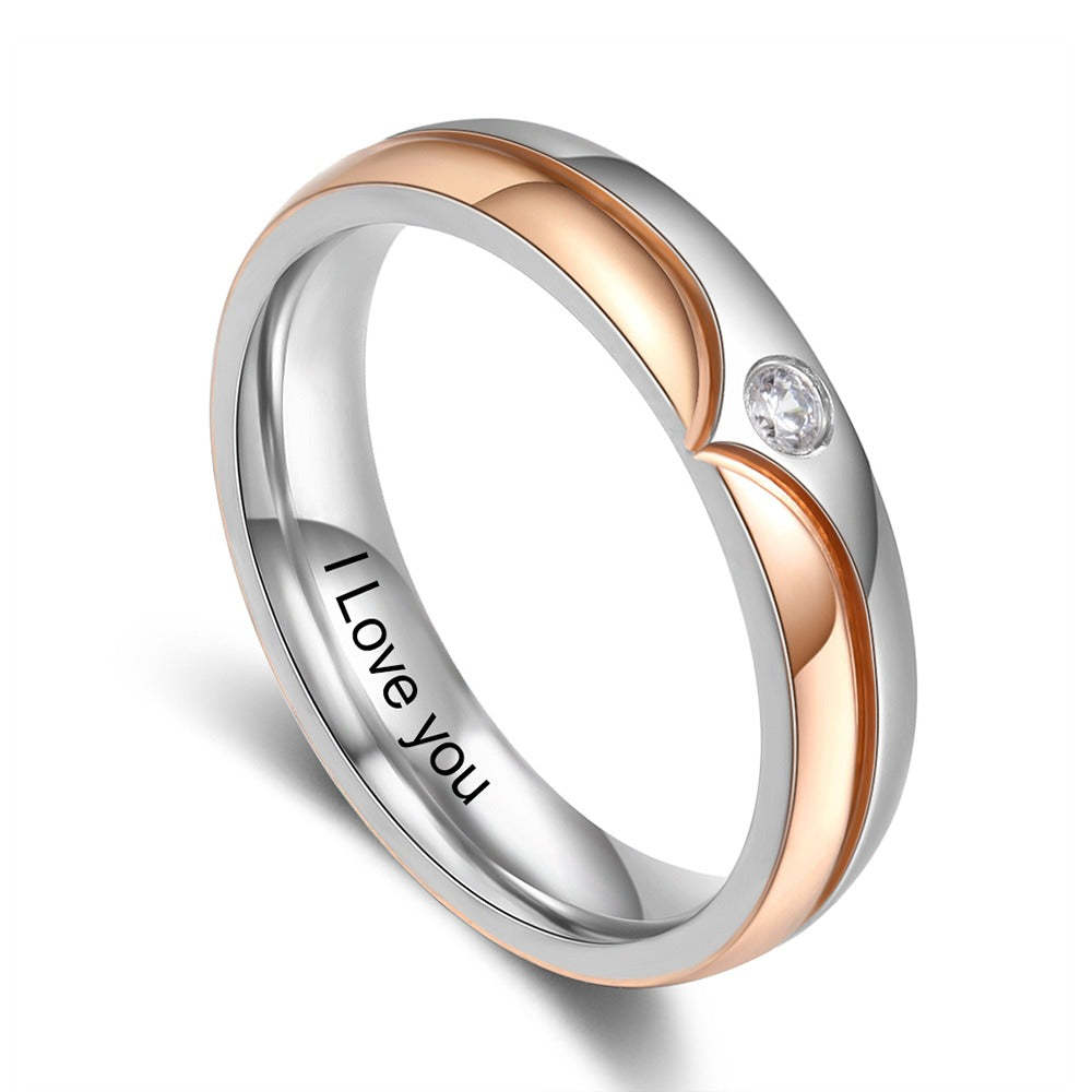 Personalized Gift Stainless Steel Couple Rings-Florence Scovel