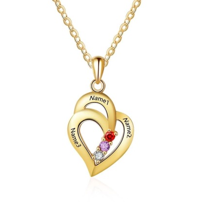 Engraved Name Heart-Shaped Pendants-Florence Scovel