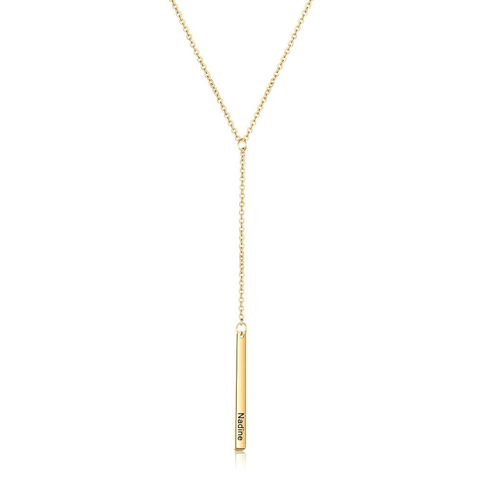 Personalized 1 Name Bar Pendants-Florence Scovel