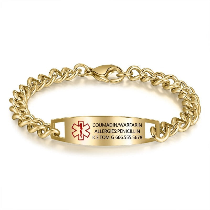 Engraved Medical Bracelets For Men-Florence Scovel