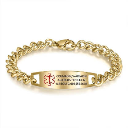Engraved Medical Bracelets For Men-Florence Scovel