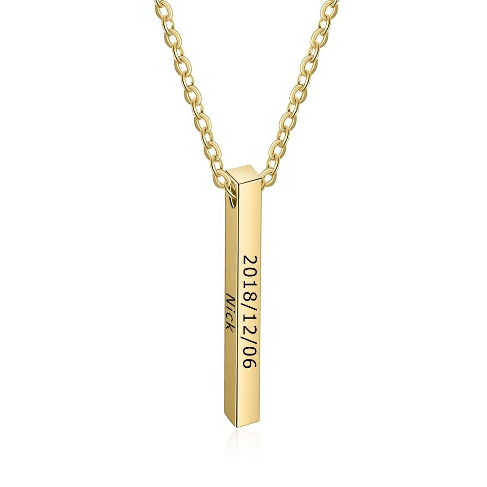Personalized Engraved Name Bar Necklaces-Florence Scovel