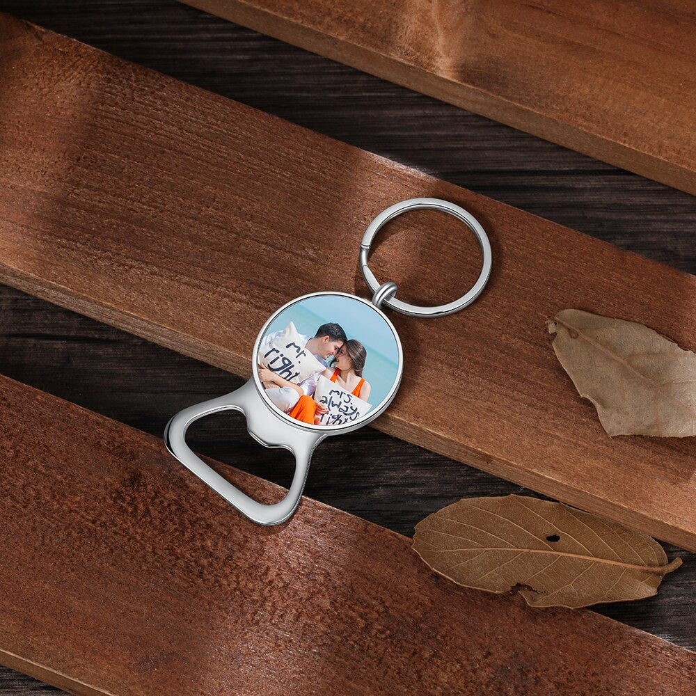 Personalized Engraving Bottle Opener And Photo Keychains-Florence Scovel
