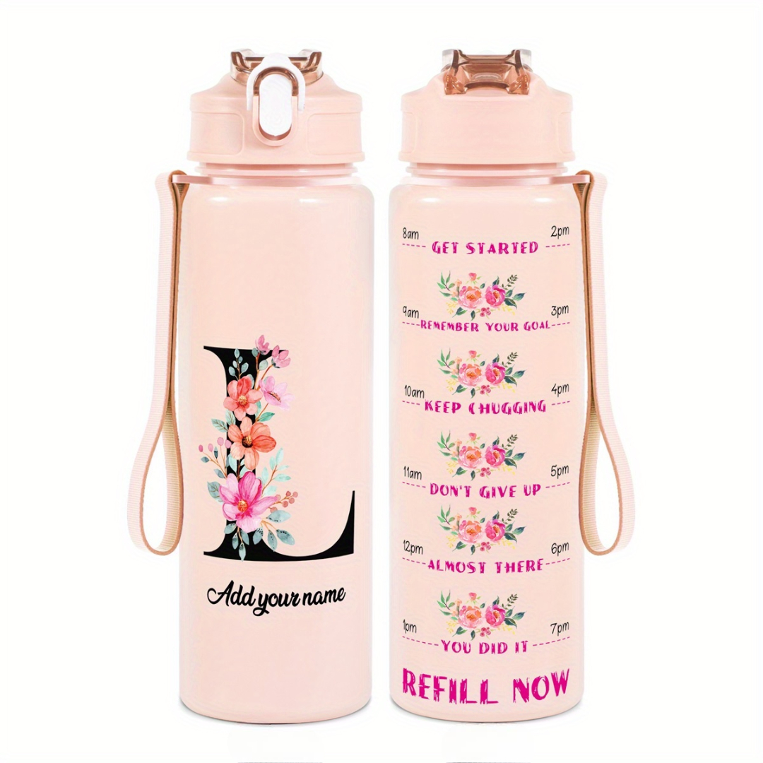 Personalized Water Tracker Bottle With Custom Name