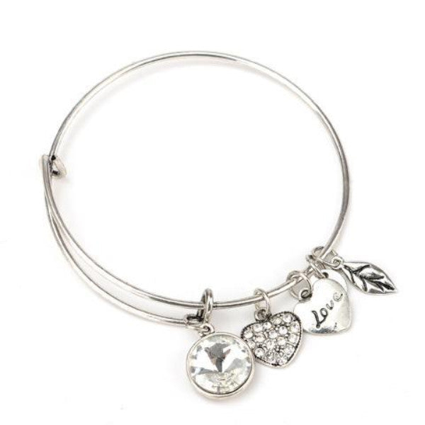 April Birthstone Charm Bangle-Florence Scovel