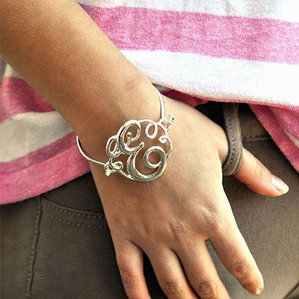 Monogram Initial Script Bracelet-Florence Scovel