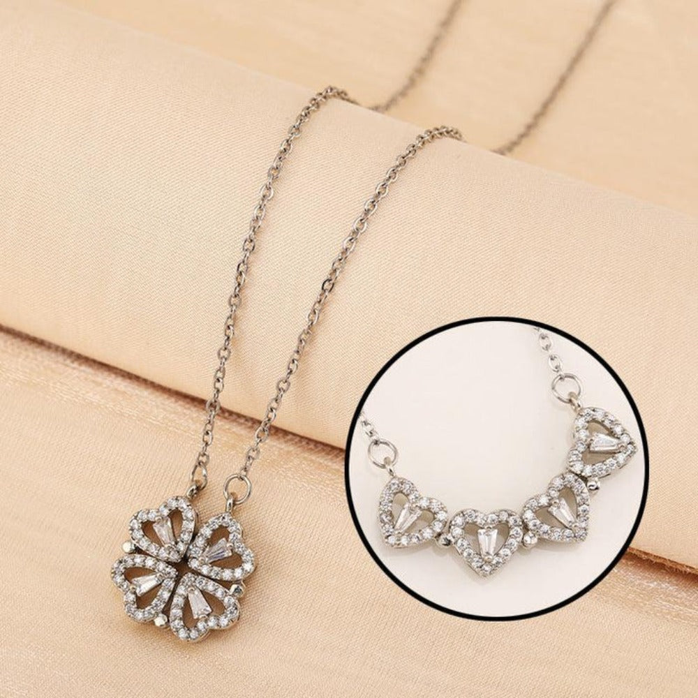 Four Leaf Clover Light Luxury Titanium Steel Necklace-Florence Scovel