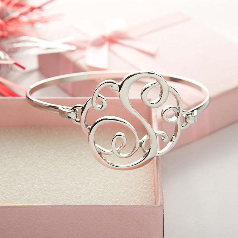 Monogram Initial Script Bracelet c - Florence Scovel - 8