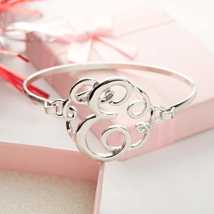 Monogram Initial Script Bracelet c - Florence Scovel - 7