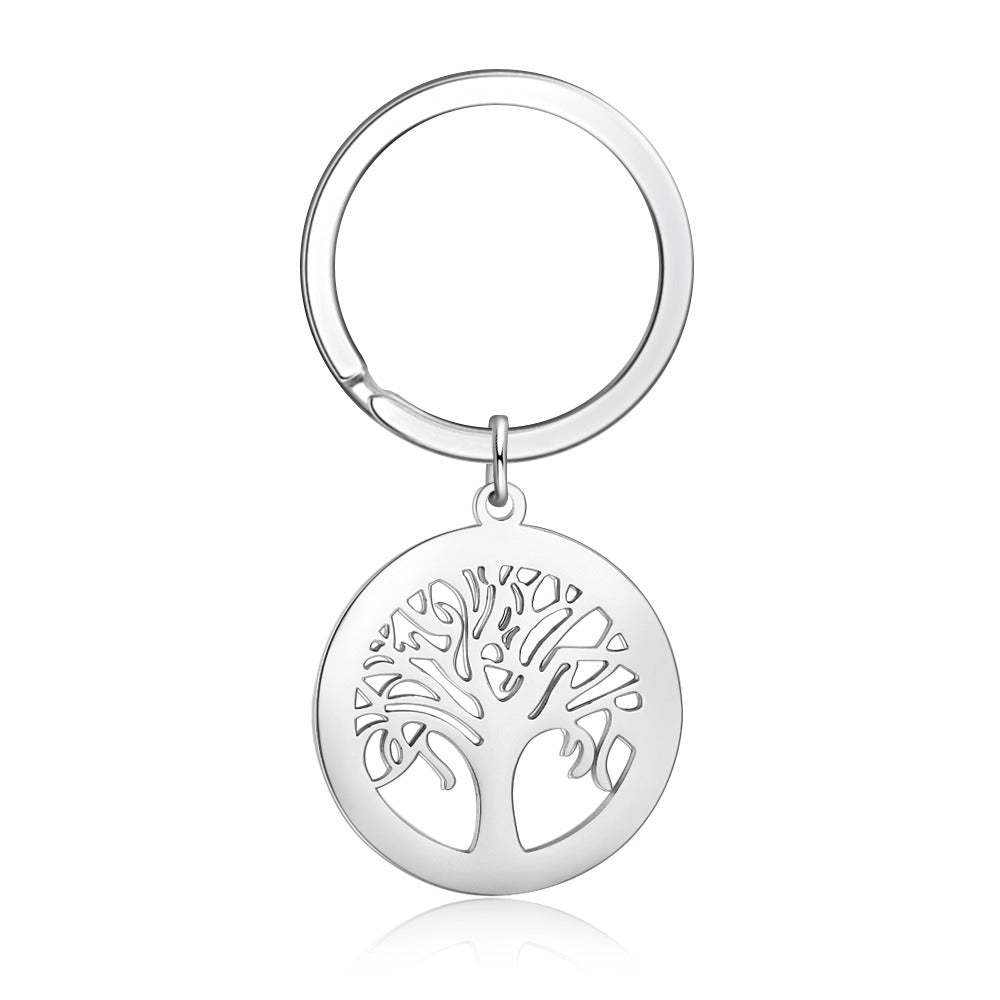 Stainless Steel Tree Shape Keychain-Florence Scovel