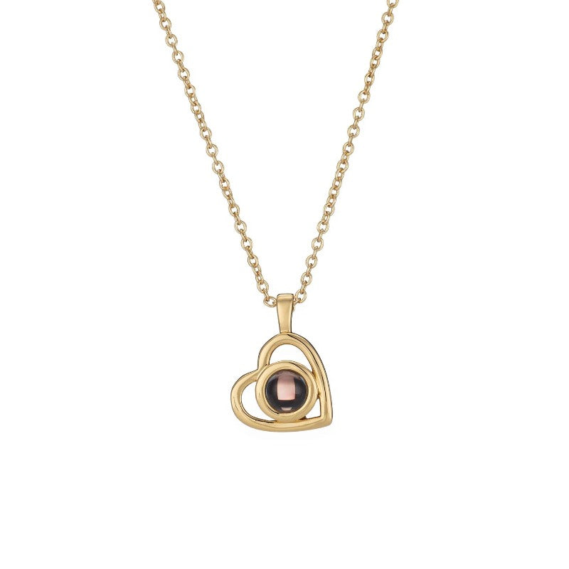 Personalised Cordiform Shape Photo Necklace-Florence Scovel