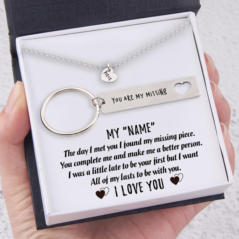 Personalized Necklace And Keychain Set-Florence Scovel