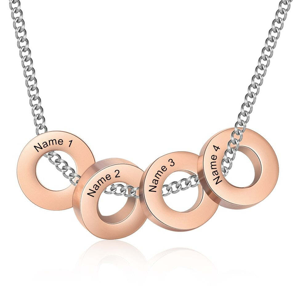 Personalized 4 Names Family Bead Necklace-Florence Scovel