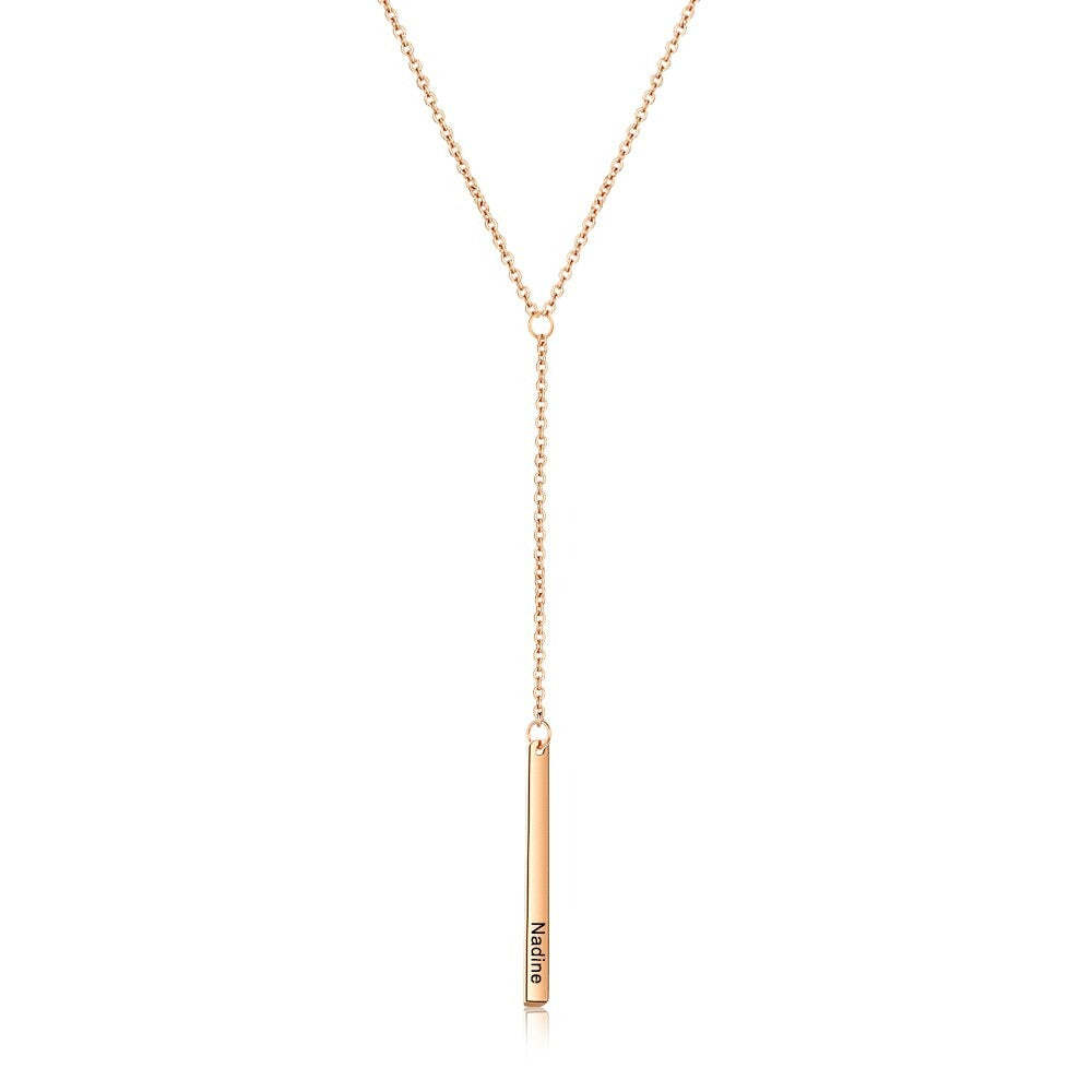 Personalized 1 Name Bar Pendants-Florence Scovel