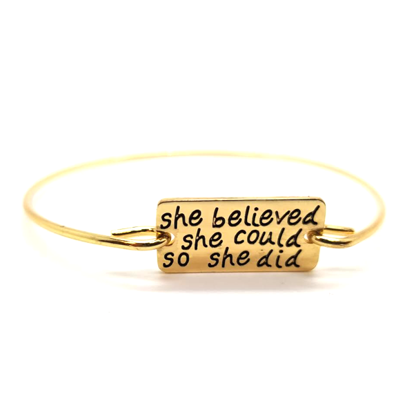 She Believed She Could So She Did Bangle-Florence Scovel