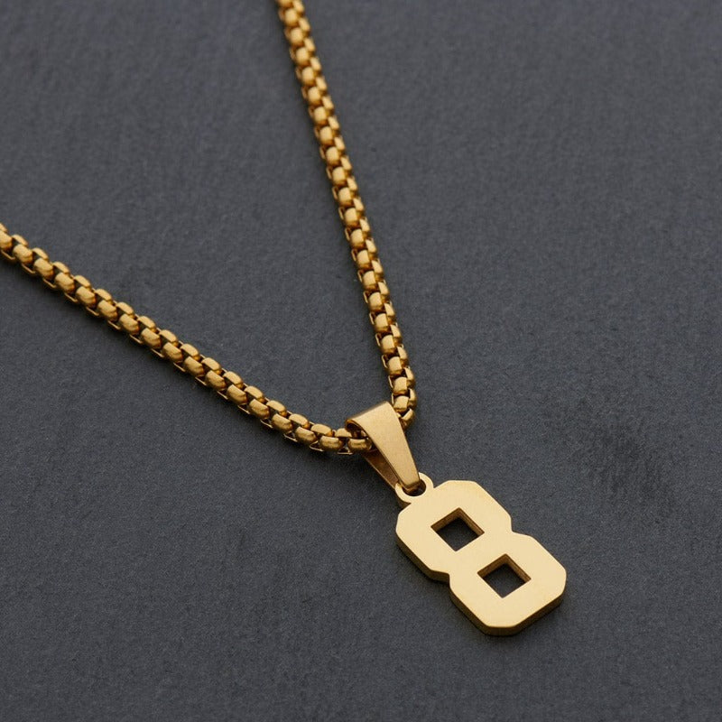 Stainless Steel Custom Number Pendant-Florence Scovel