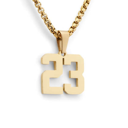 Stainless Steel Custom Number Pendant-Florence Scovel