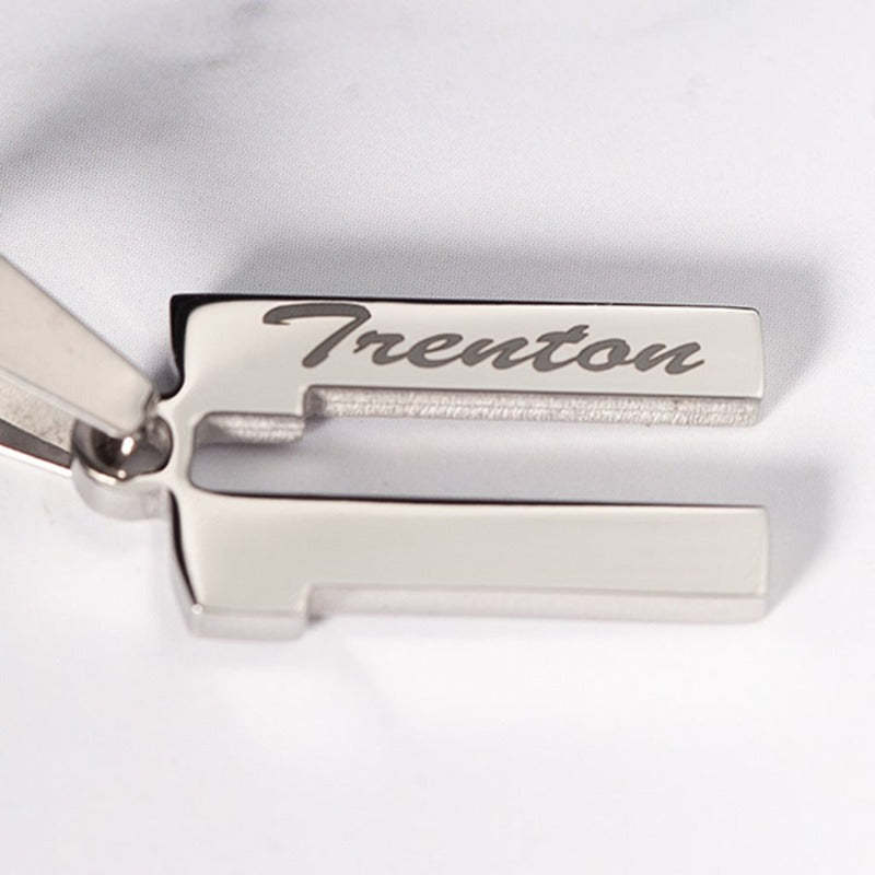Stainless Steel Custom Number Pendant-Florence Scovel