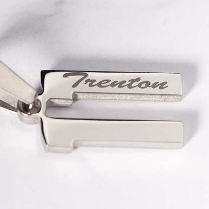 Stainless Steel Custom Number Pendant-Florence Scovel