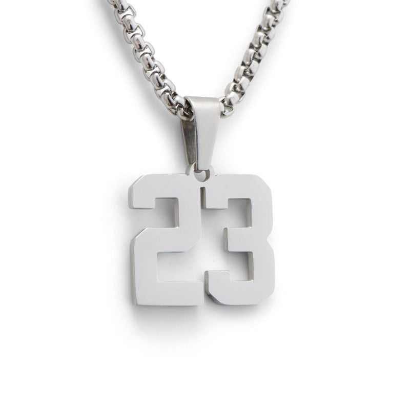 Stainless Steel Custom Number Pendant-Florence Scovel