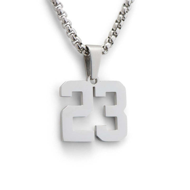 Stainless Steel Custom Number Pendant-Florence Scovel