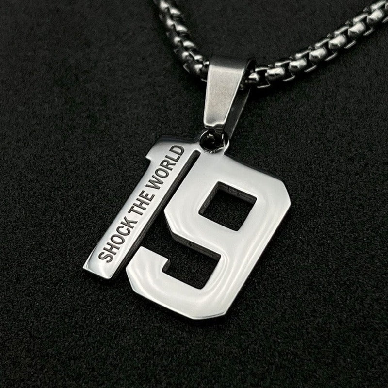 Stainless Steel Custom Number Pendant-Florence Scovel