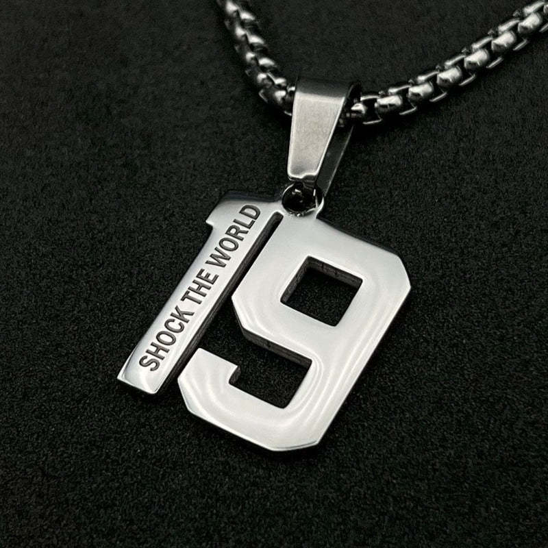 Stainless Steel Custom Number Pendant-Florence Scovel
