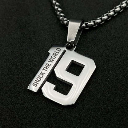 Stainless Steel Custom Number Pendant-Florence Scovel