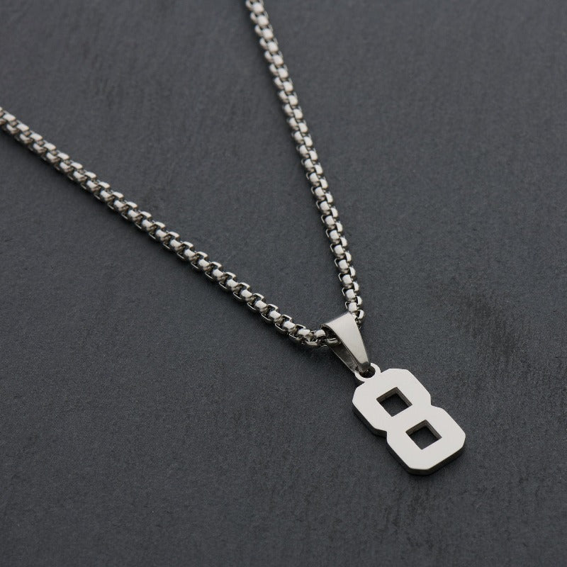 Stainless Steel Custom Number Pendant-Florence Scovel