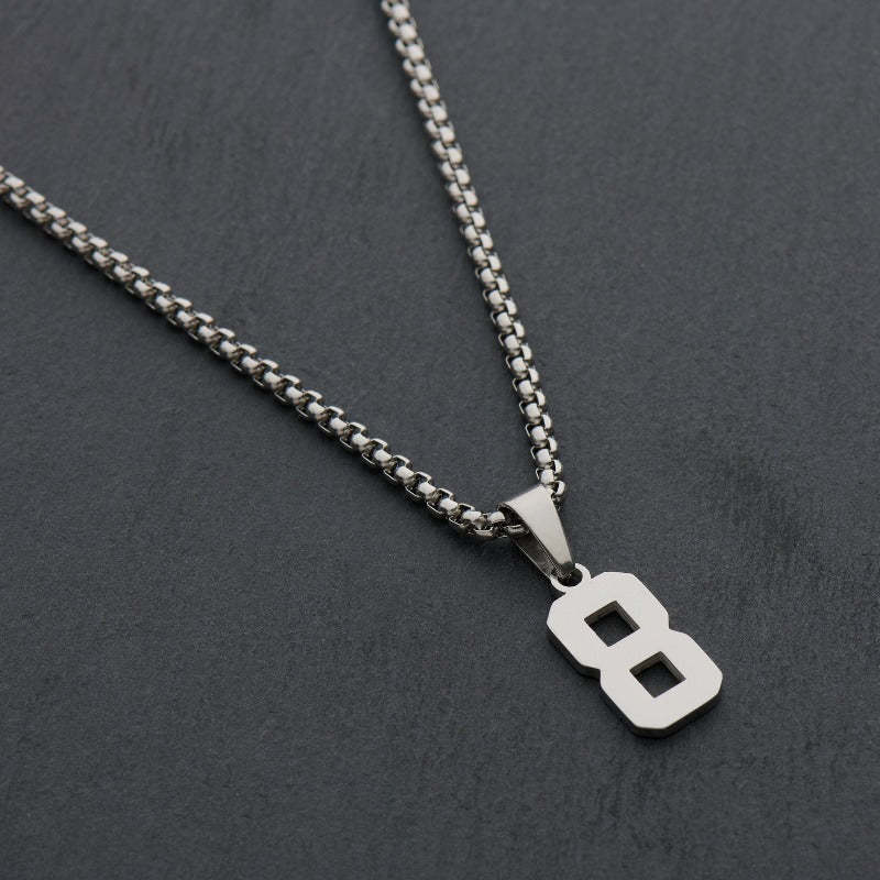 Stainless Steel Custom Number Pendant-Florence Scovel