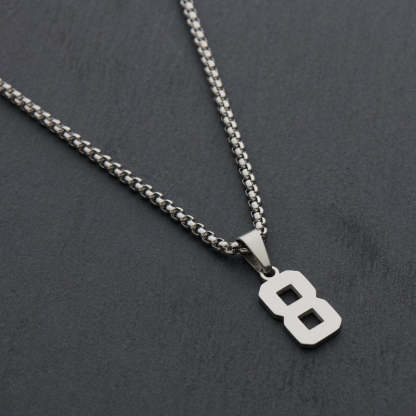 Stainless Steel Custom Number Pendant-Florence Scovel