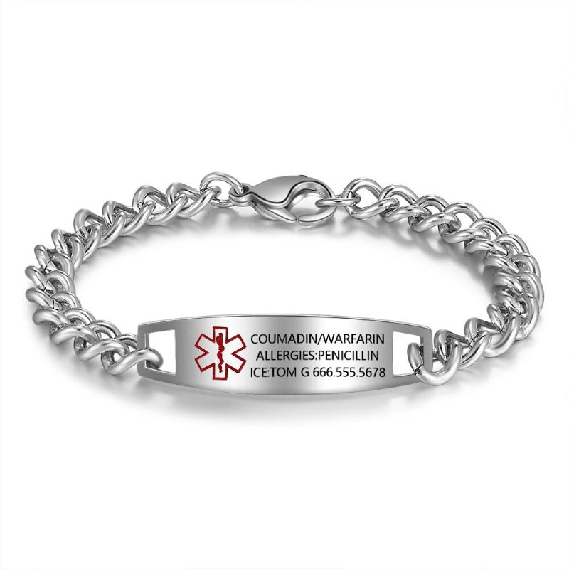 Engraved Medical Bracelets For Men-Florence Scovel
