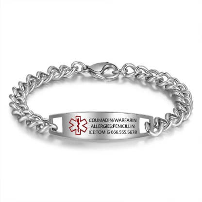Engraved Medical Bracelets For Men-Florence Scovel