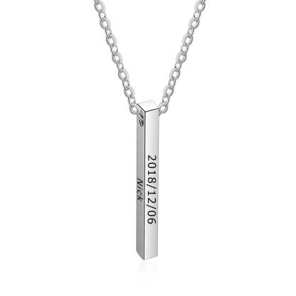Personalized Engraved Name Bar Necklaces-Florence Scovel