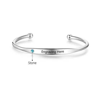 Custom Birthstone ID Bracelet For Women-Florence Scovel