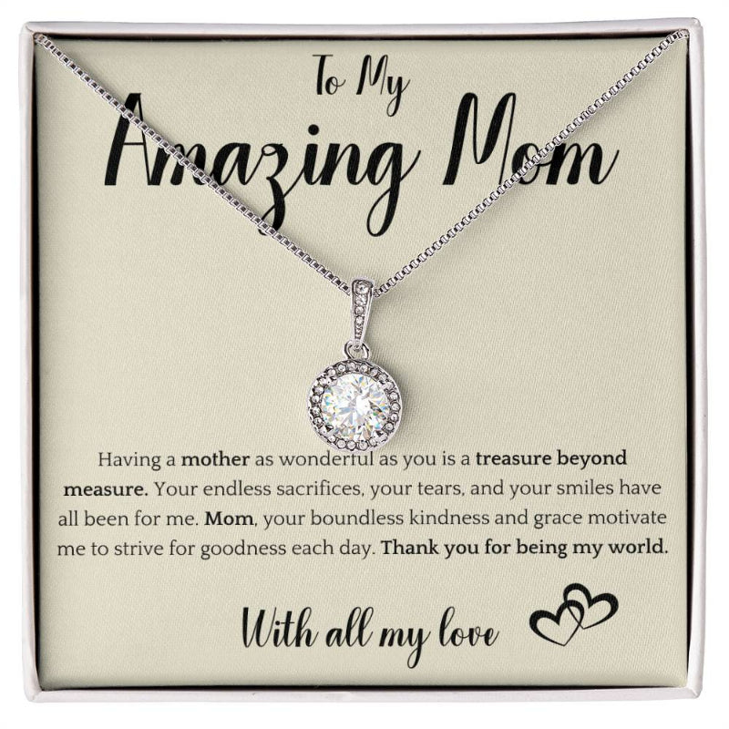 To My Amazing Mom Mothers Day Necklace With Giftbox-Florence Scovel