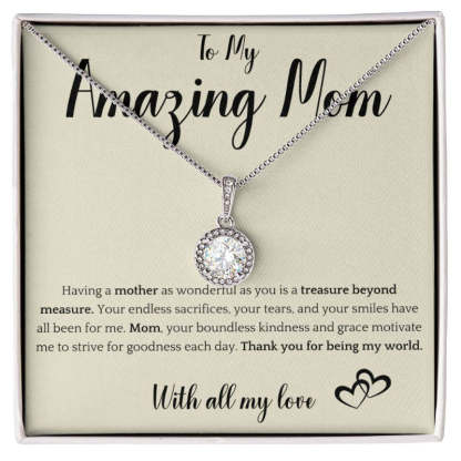 To My Amazing Mom Mothers Day Necklace With Giftbox-Florence Scovel