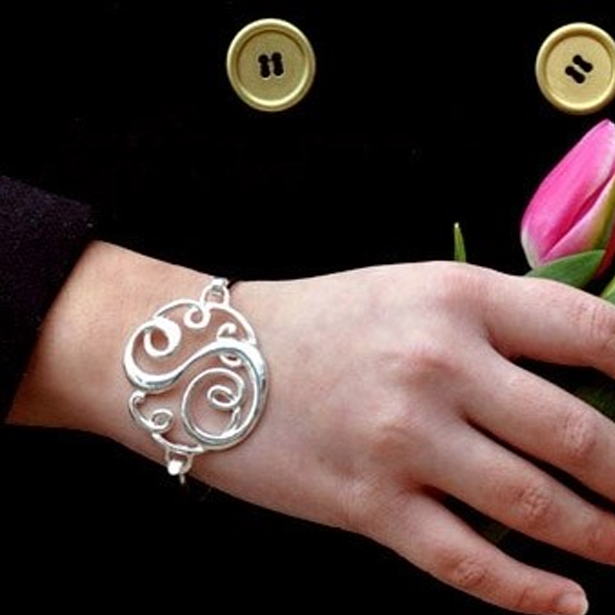 Monogram Initial Script Bracelet-Florence Scovel