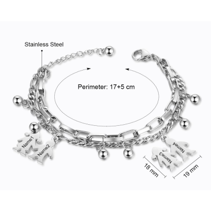 Customized Engraved Name Boy Girl Bracelets For Women-Florence Scovel