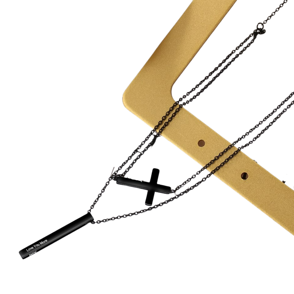 Personalized Name Engraved Vertical Bar Necklaces-Florence Scovel