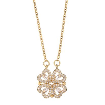 Four Leaf Clover Light Luxury Titanium Steel Necklace-Florence Scovel