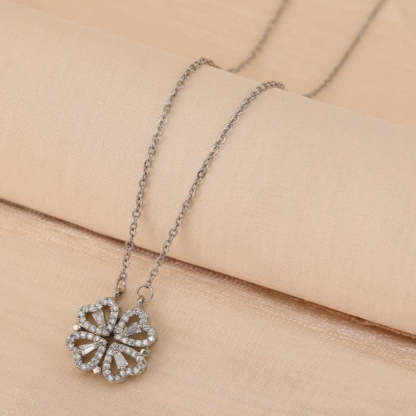 Four Leaf Clover Light Luxury Titanium Steel Necklace-Florence Scovel