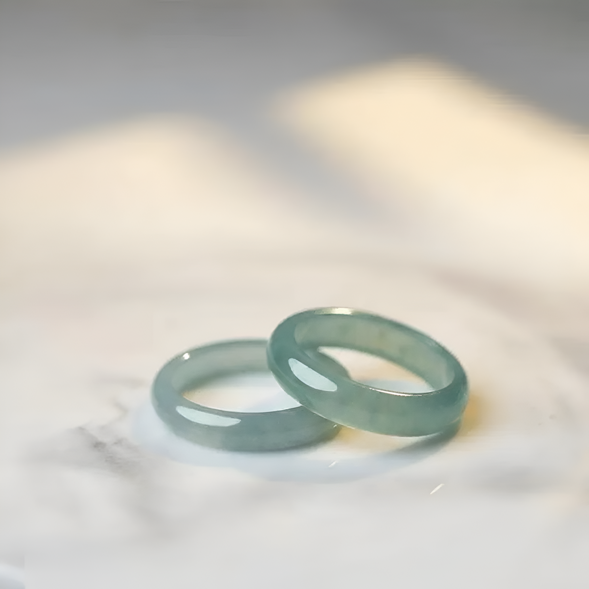 Natural Green Jade Skinny Ring Minimalist Stacking Boho Gift For Her