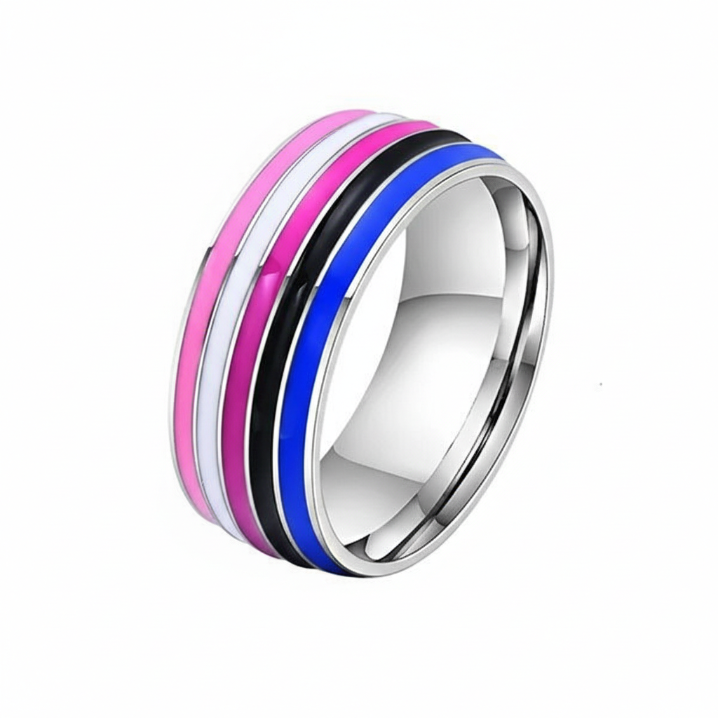 Enamel Rainbow Ring 8mm – LGBTQ+ Pride Band for Men & Women, Party, Daily Wear – Sizes 6-13 – Pride Jewelry, Rainbow Ring, LGBTQ+ Pride Symbol, Colorful Enamel Ring #TikTokShopBlackFriday