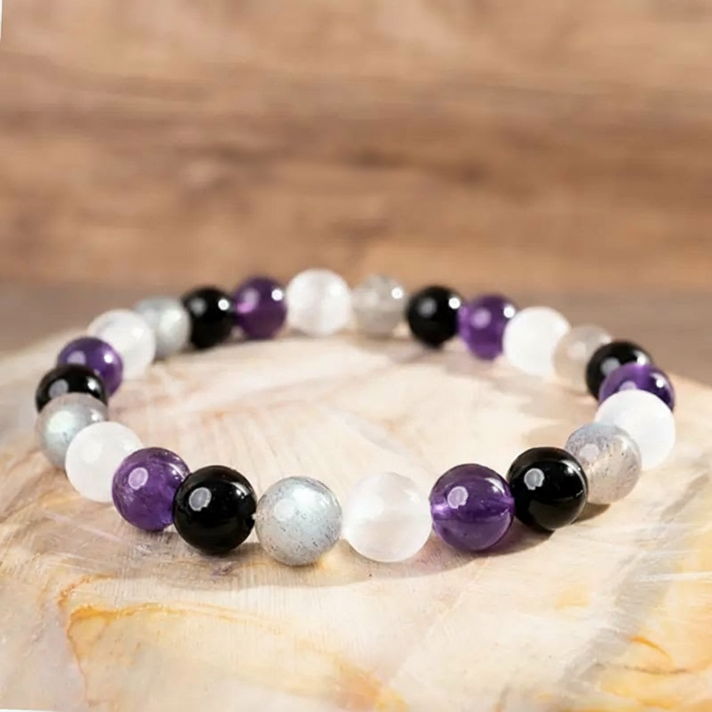 Pride Crystal Beaded Bracelet  LGBTQ Natural Rainbow Gemstones for Love & Support – Unisex Chakra Healing Jewelry Perfect for Pride Month, Daily Wear Parties & Weddings Emotional Balance Empowerment