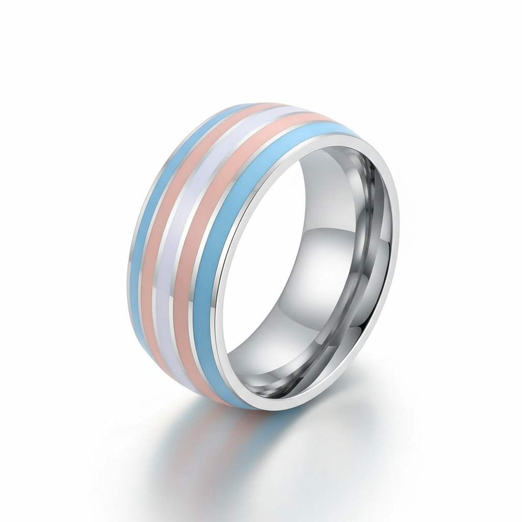 Enamel Rainbow Ring 8mm – LGBTQ+ Pride Band for Men & Women, Party, Daily Wear – Sizes 6-13 – Pride Jewelry, Rainbow Ring, LGBTQ+ Pride Symbol, Colorful Enamel Ring #TikTokShopBlackFriday