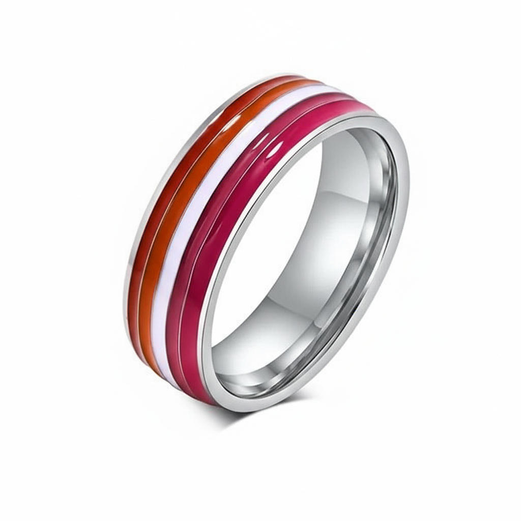 Enamel Rainbow Ring 8mm – LGBTQ+ Pride Band for Men & Women, Party, Daily Wear – Sizes 6-13 – Pride Jewelry, Rainbow Ring, LGBTQ+ Pride Symbol, Colorful Enamel Ring #TikTokShopBlackFriday
