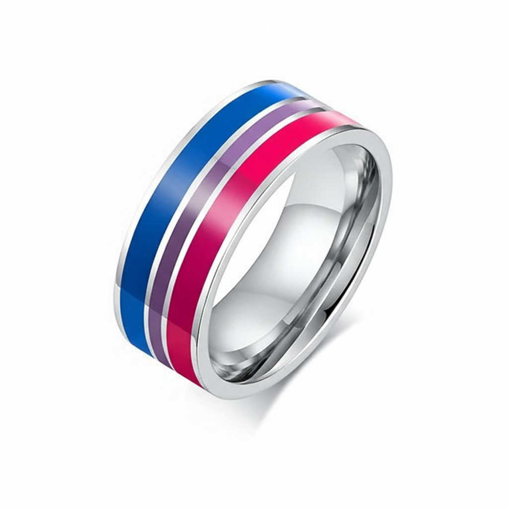 Enamel Rainbow Ring 8mm – LGBTQ+ Pride Band for Men & Women, Party, Daily Wear – Sizes 6-13 – Pride Jewelry, Rainbow Ring, LGBTQ+ Pride Symbol, Colorful Enamel Ring #TikTokShopBlackFriday