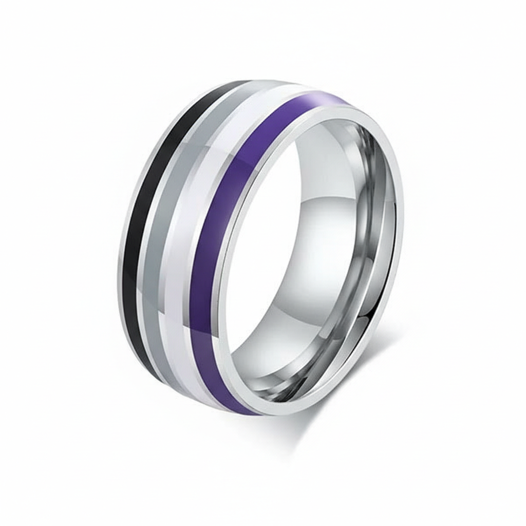 Enamel Rainbow Ring 8mm – LGBTQ+ Pride Band for Men & Women, Party, Daily Wear – Sizes 6-13 – Pride Jewelry, Rainbow Ring, LGBTQ+ Pride Symbol, Colorful Enamel Ring #TikTokShopBlackFriday