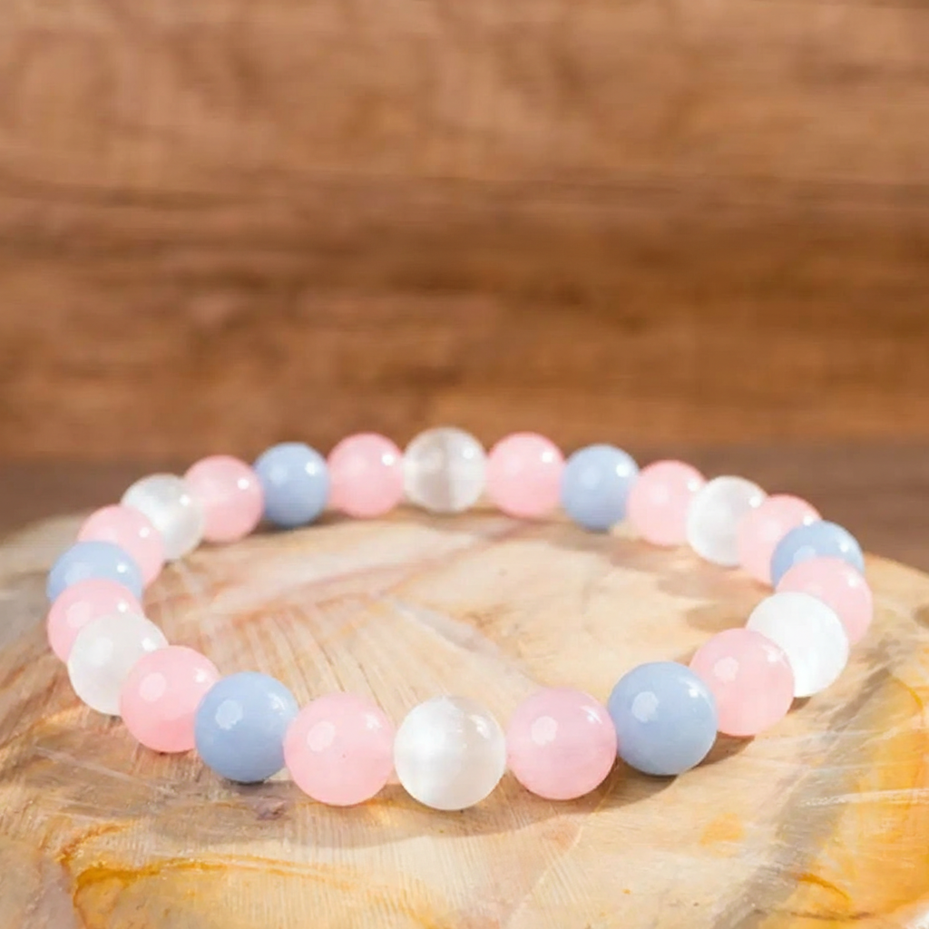 Pride Crystal Beaded Bracelet  LGBTQ Natural Rainbow Gemstones for Love & Support – Unisex Chakra Healing Jewelry Perfect for Pride Month, Daily Wear Parties & Weddings Emotional Balance Empowerment